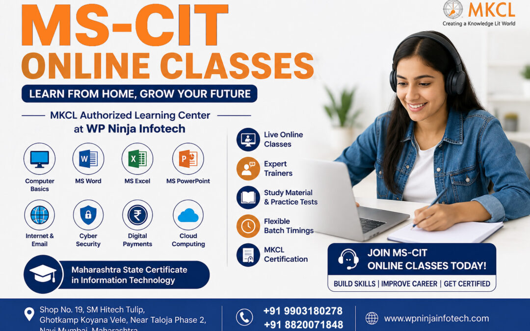 MS-CIT Online Classes in Taloja | Best MS-CIT Course Near Me | WP Ninja Infotech