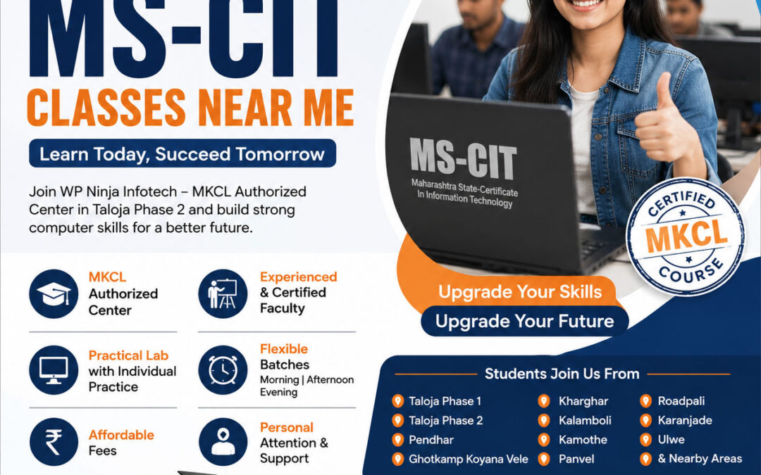 MS-CIT Classes Near Me | MKCL Authorized Center in Taloja