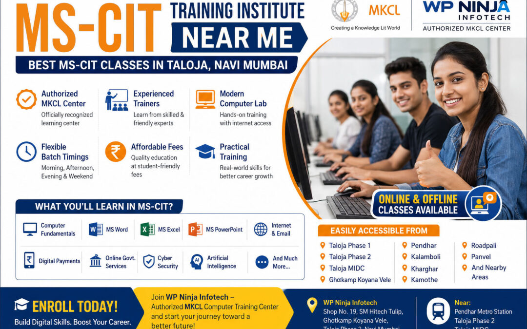 MS-CIT Training Institute Near Me | Best MS-CIT Classes in Taloja, Navi Mumbai